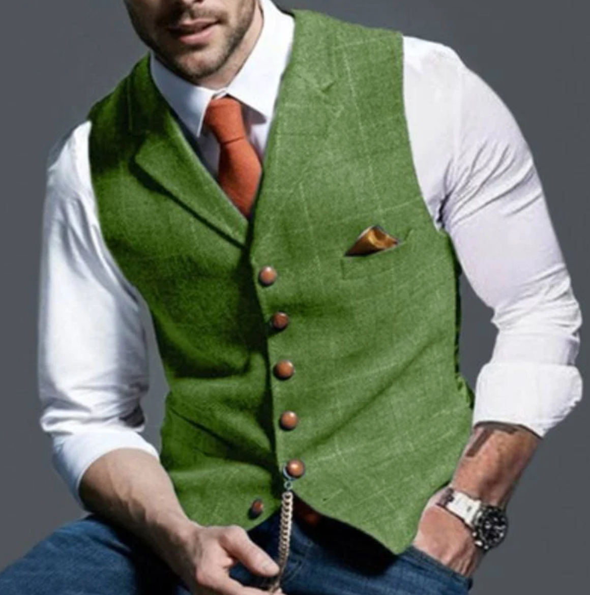 Sébastien | Gilet Boutonné Ajusté pour Homme - Image 2