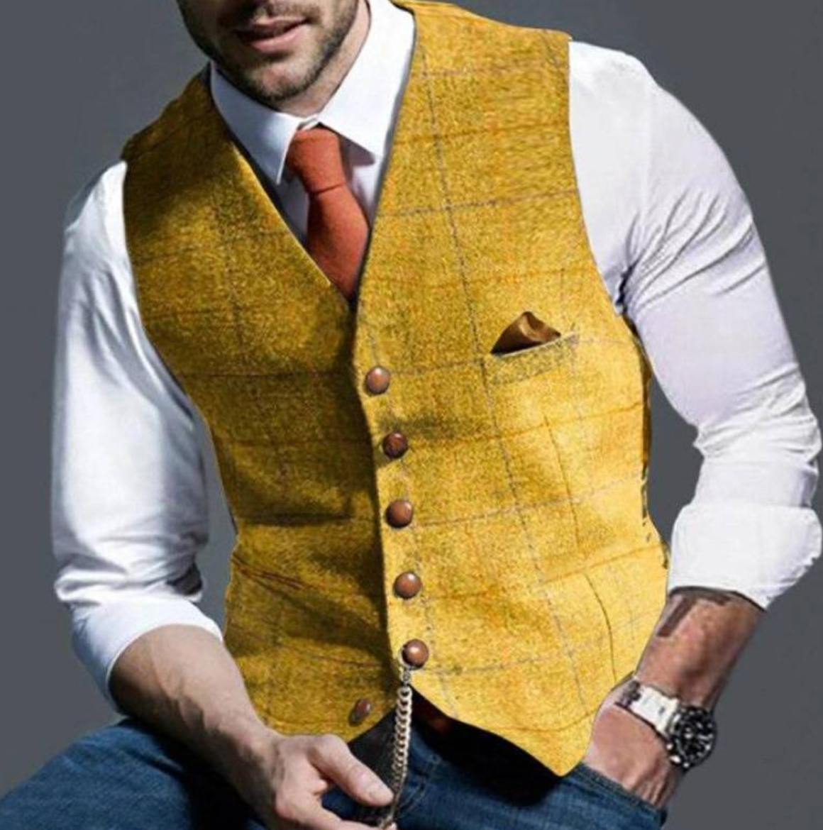 Sébastien | Gilet Boutonné Ajusté pour Homme - Image 3