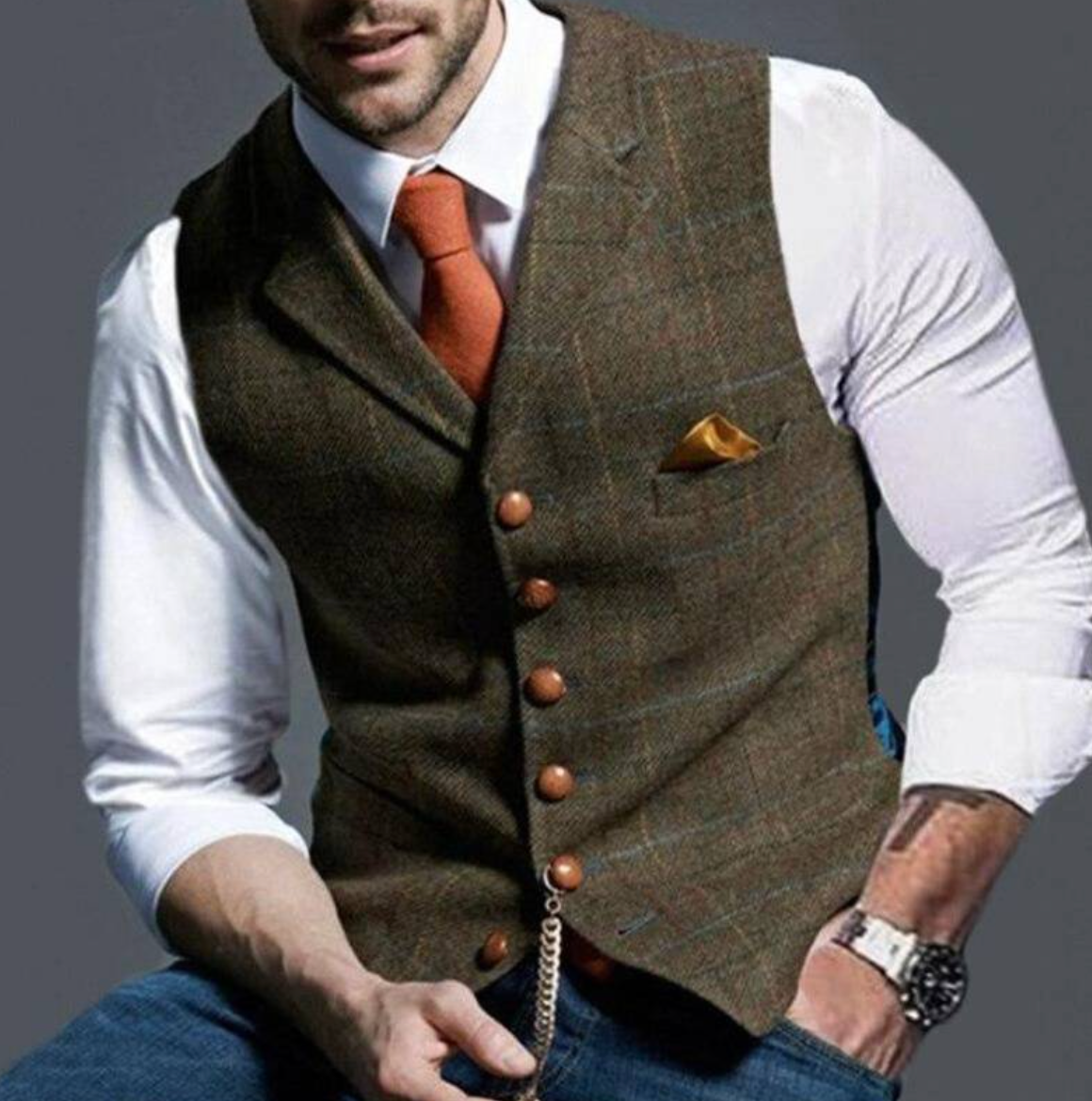 Sébastien | Gilet Boutonné Ajusté pour Homme - Image 7