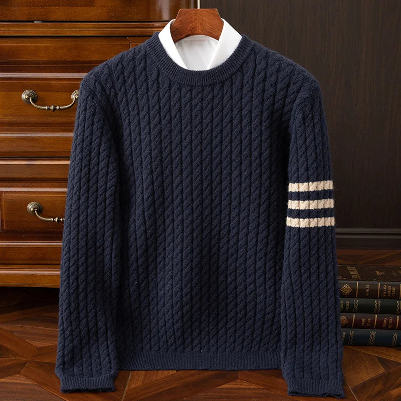 Bruno | Pull Homme Col Rond Tricot Câble - Image 2