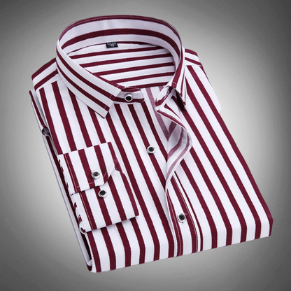 Hugo | Chemise boutonnée classique à rayures pour hommes - Image 2