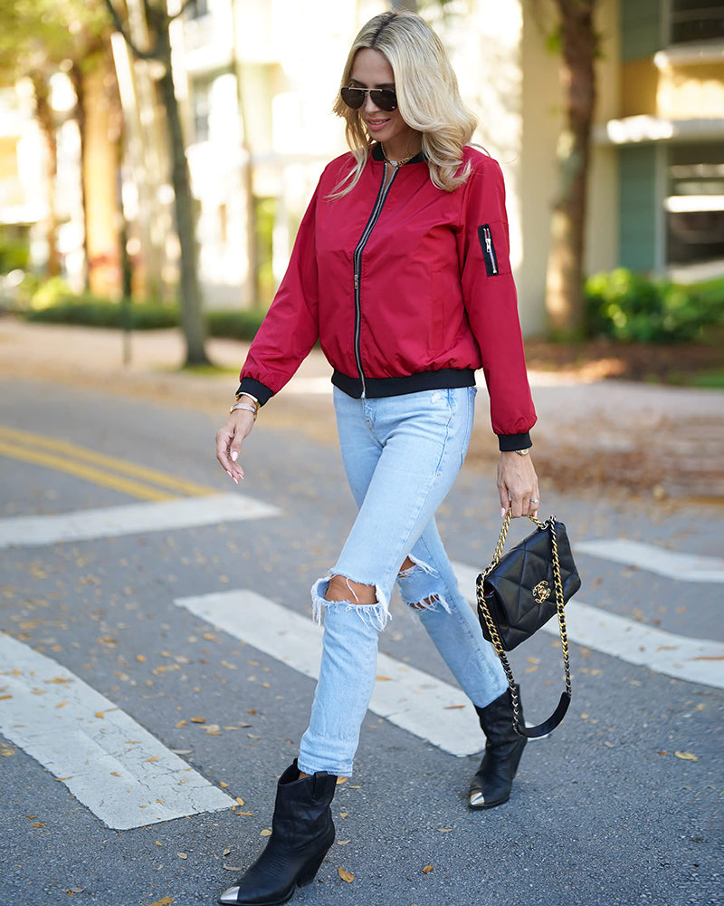 Mae | Blouson aviateur zippé pour femme - Image 2