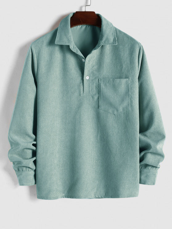 Adonis | Chemise Homme en Velours Côtelé à Manches Longues - Image 5