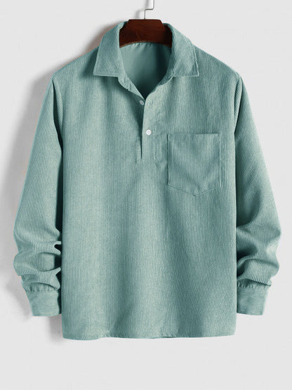 Adonis | Chemise Homme en Velours Côtelé à Manches Longues - Image 5
