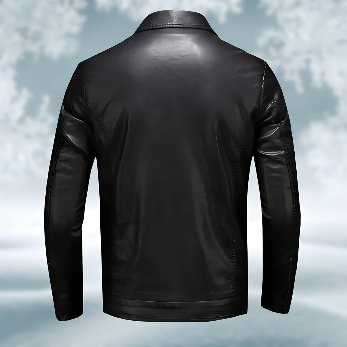Julio | Veste en cuir à col pour homme - Image 4