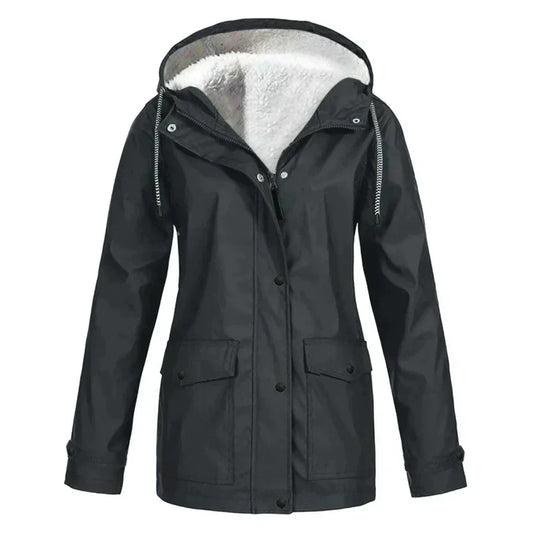 Zélie | Manteau décontracté trapèze à capuche pour femme - Image 4