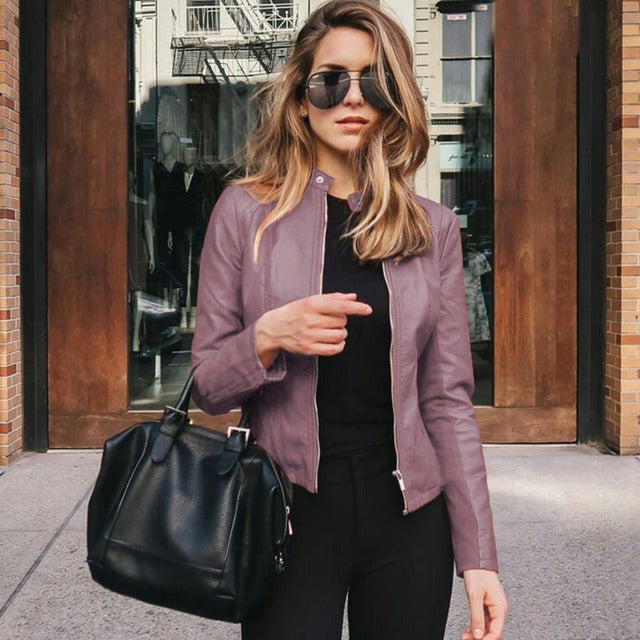 Marina | Veste de motard zippée ajustée pour femmes - Image 7