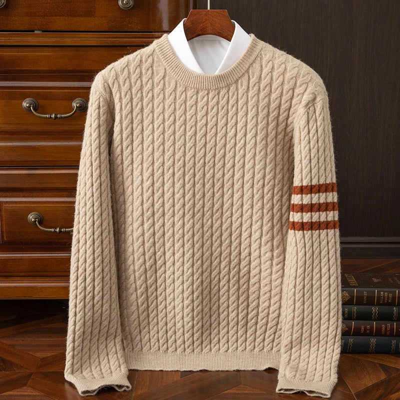 Bruno | Pull Homme Col Rond Tricot Câble - Image 1