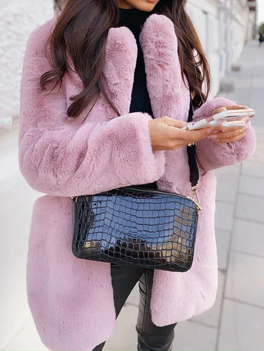Marianne | Manteau long femme coupe décontractée ouvert sur le devant - Image 1