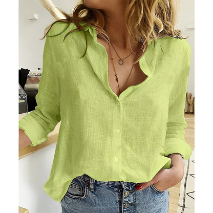 Coralie | Chemise légère en coton lin à coupe décontractée - Image 7