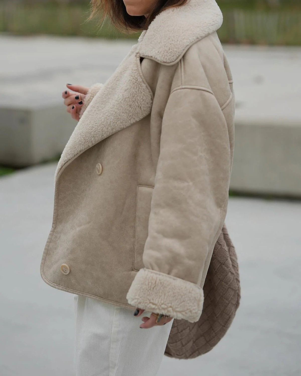 Ariane | Veste Shearling Oversize Femme - Image 8
