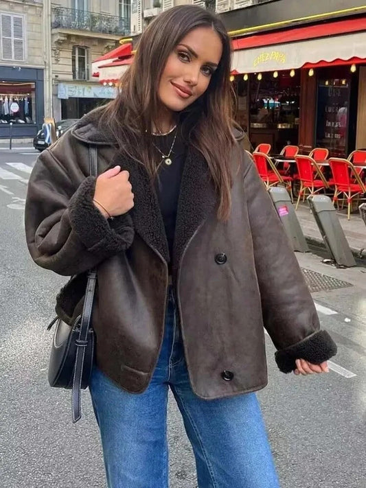 Ariane | Veste Shearling Oversize Femme - Image 1