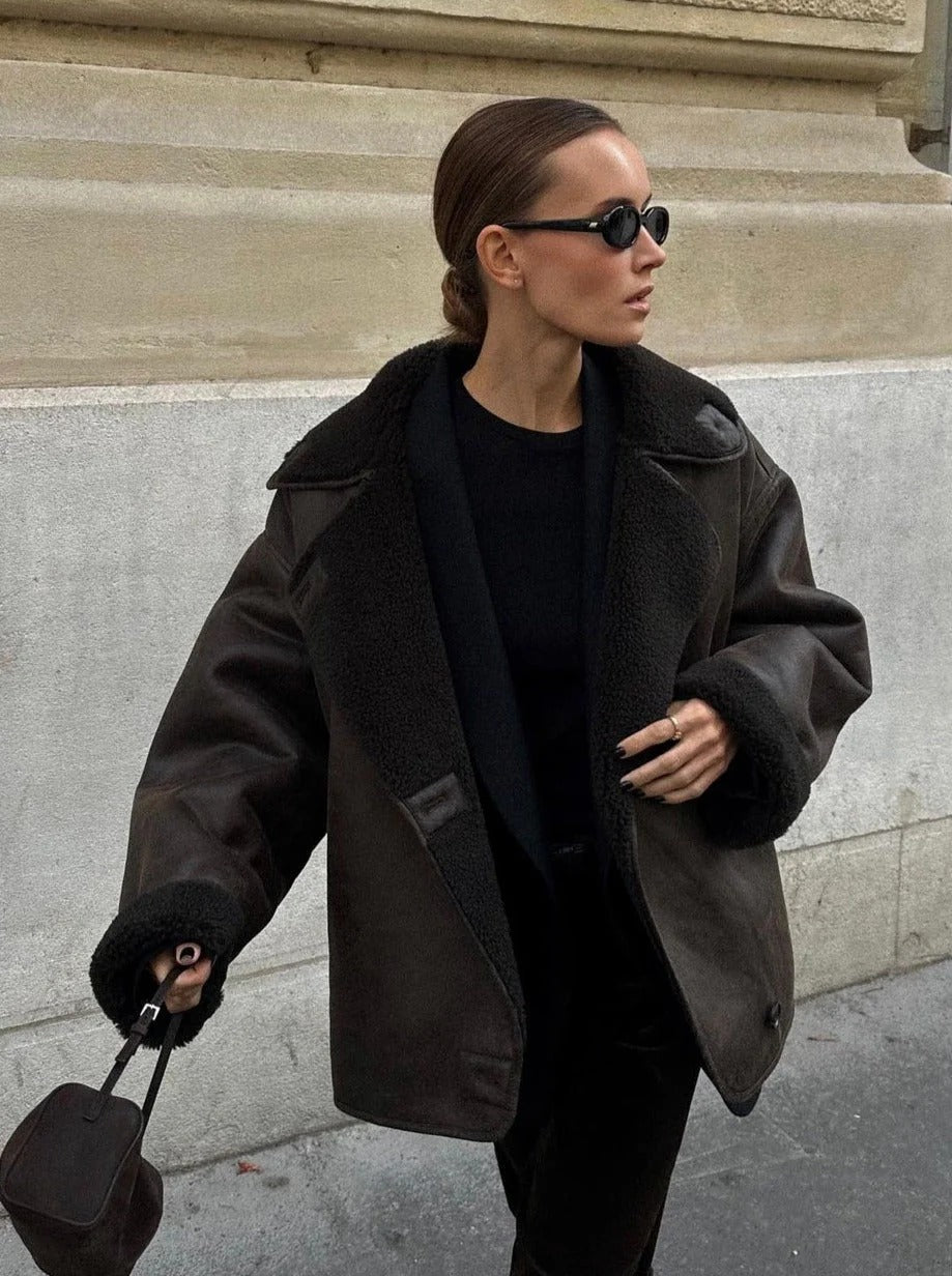 Ariane | Veste Shearling Oversize Femme - Image 4