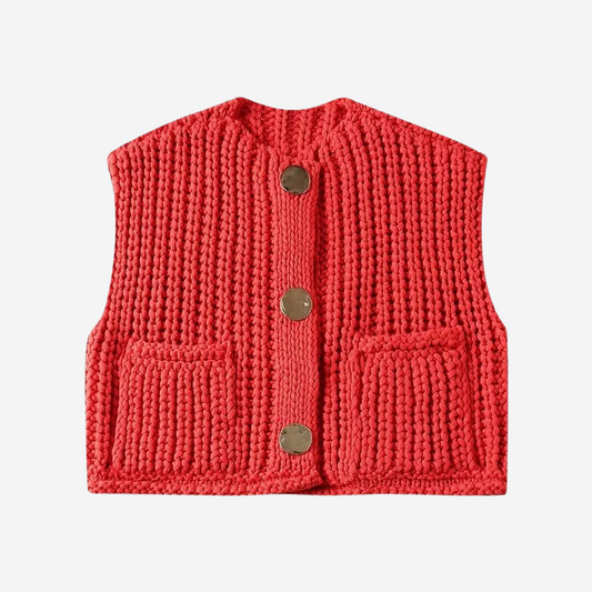 Cindy | Gilet sans Manches en Tricot Boutonné pour Femme - Image 1