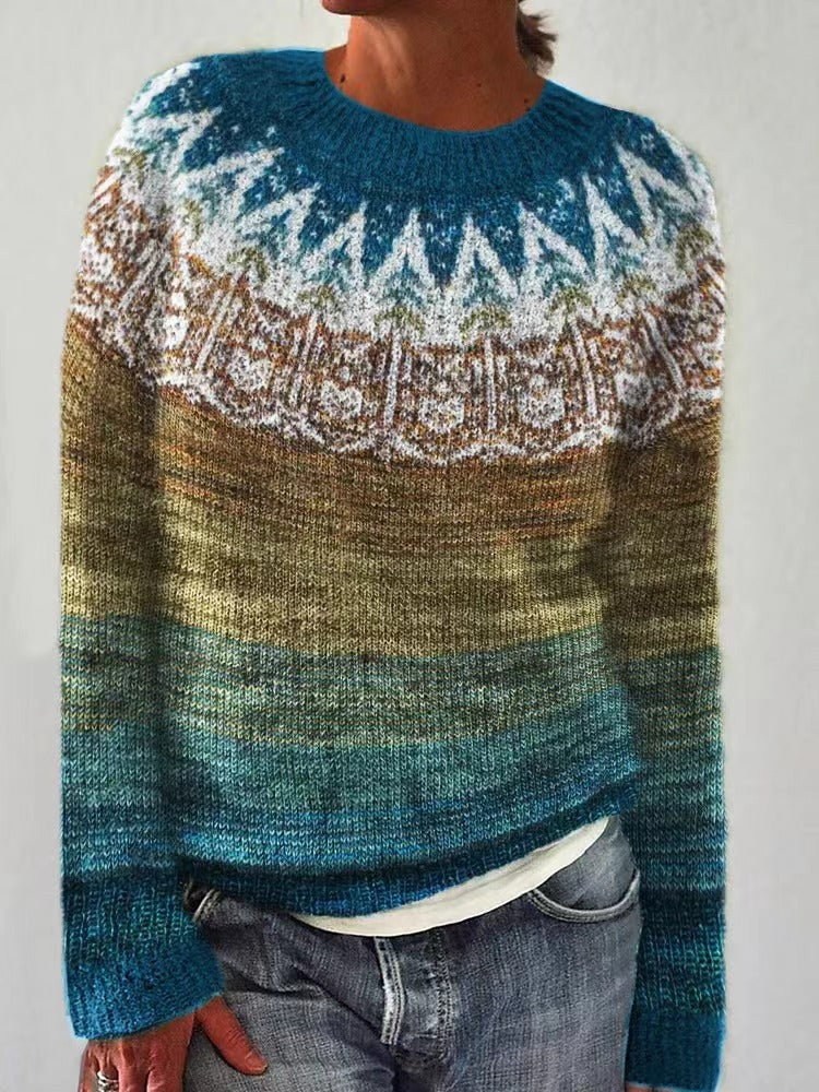 Charlène | Pull Femme Col Rond Manches Longues - Image 1
