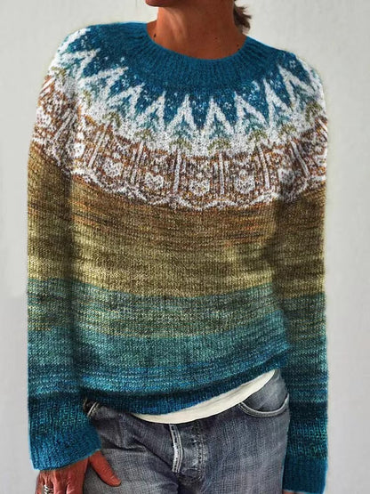 Charlène | Pull Femme Col Rond Manches Longues - Image 1