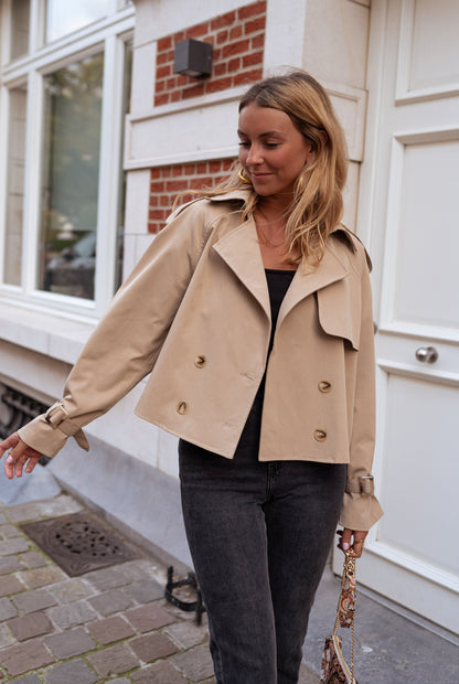 Ludivine | Manteau Cropped Croisé Femme - Image 5