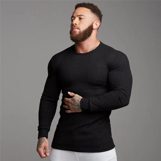 Isaac | Pull à Manches Longues Homme en Maille Côtelée - Image 1