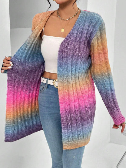 Tatiana | Cardigan Femme Ouvert Devant Tricot Câbles - Image 9