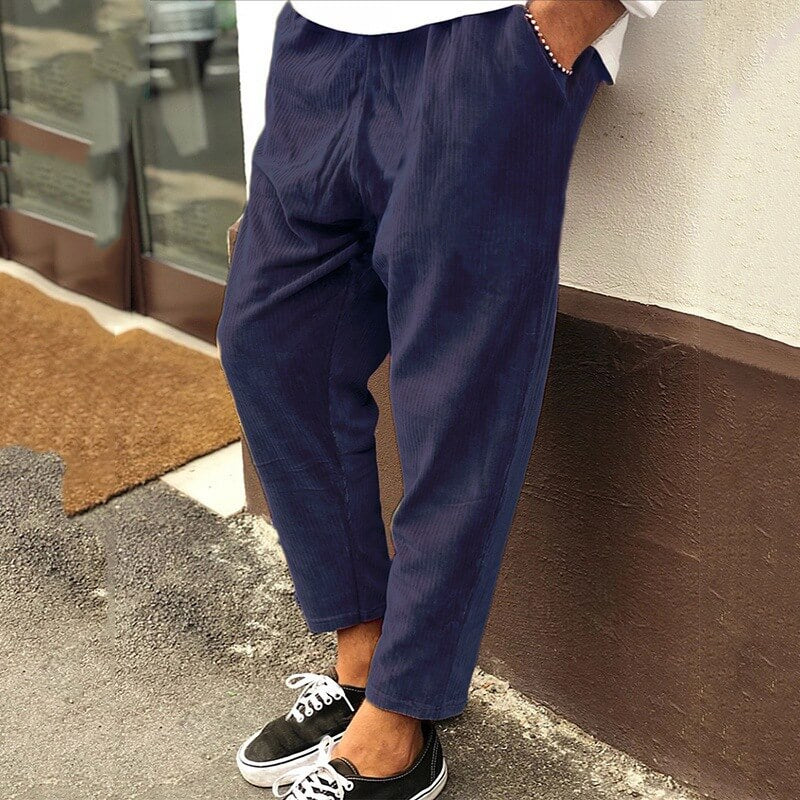 Ghislain | Pantalon court côtelé tendance pour hommes - Image 2