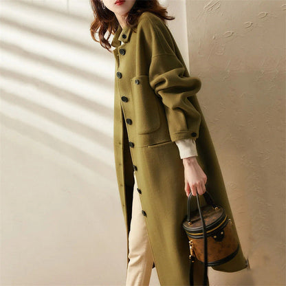 Manuelle | Manteau Long Boutonné Femme - Image 2