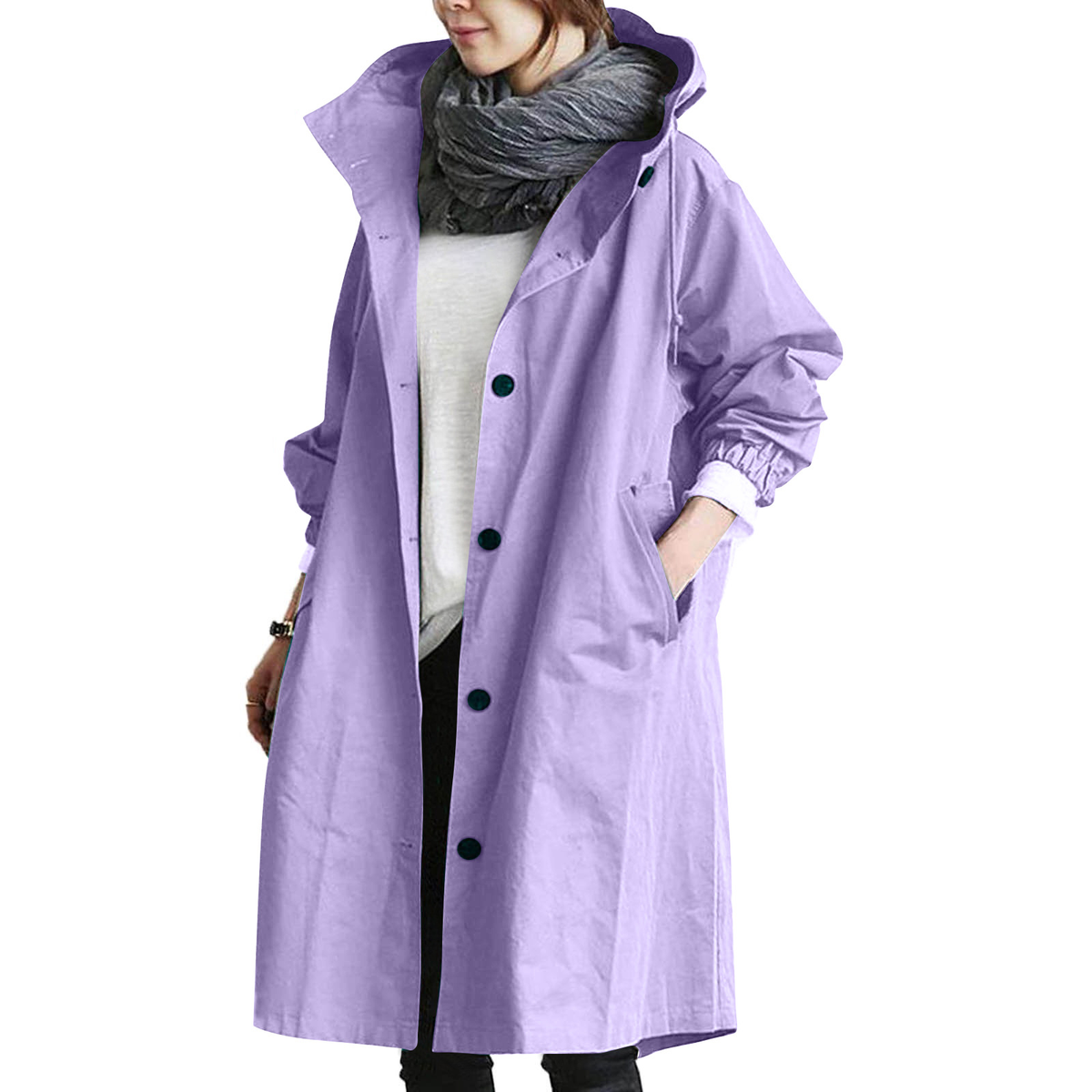 Angela | Trench Long à Capuche pour Femme - Image 2