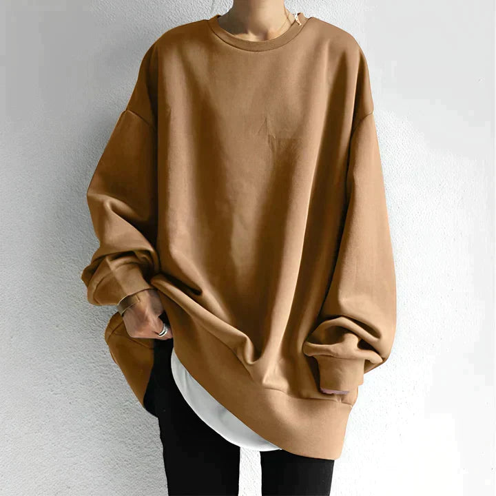 Juliana | Pull ample à col rond et manches longues pour femme - Image 2