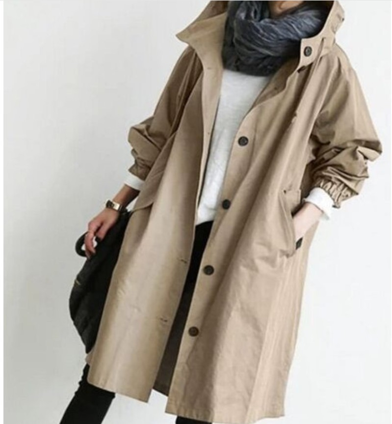 Angela | Trench Long à Capuche pour Femme - Image 12