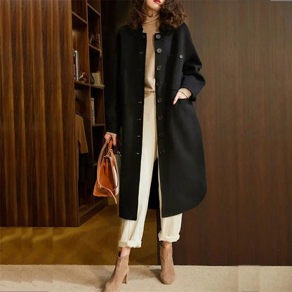 Manuelle | Manteau Long Boutonné Femme - Image 3