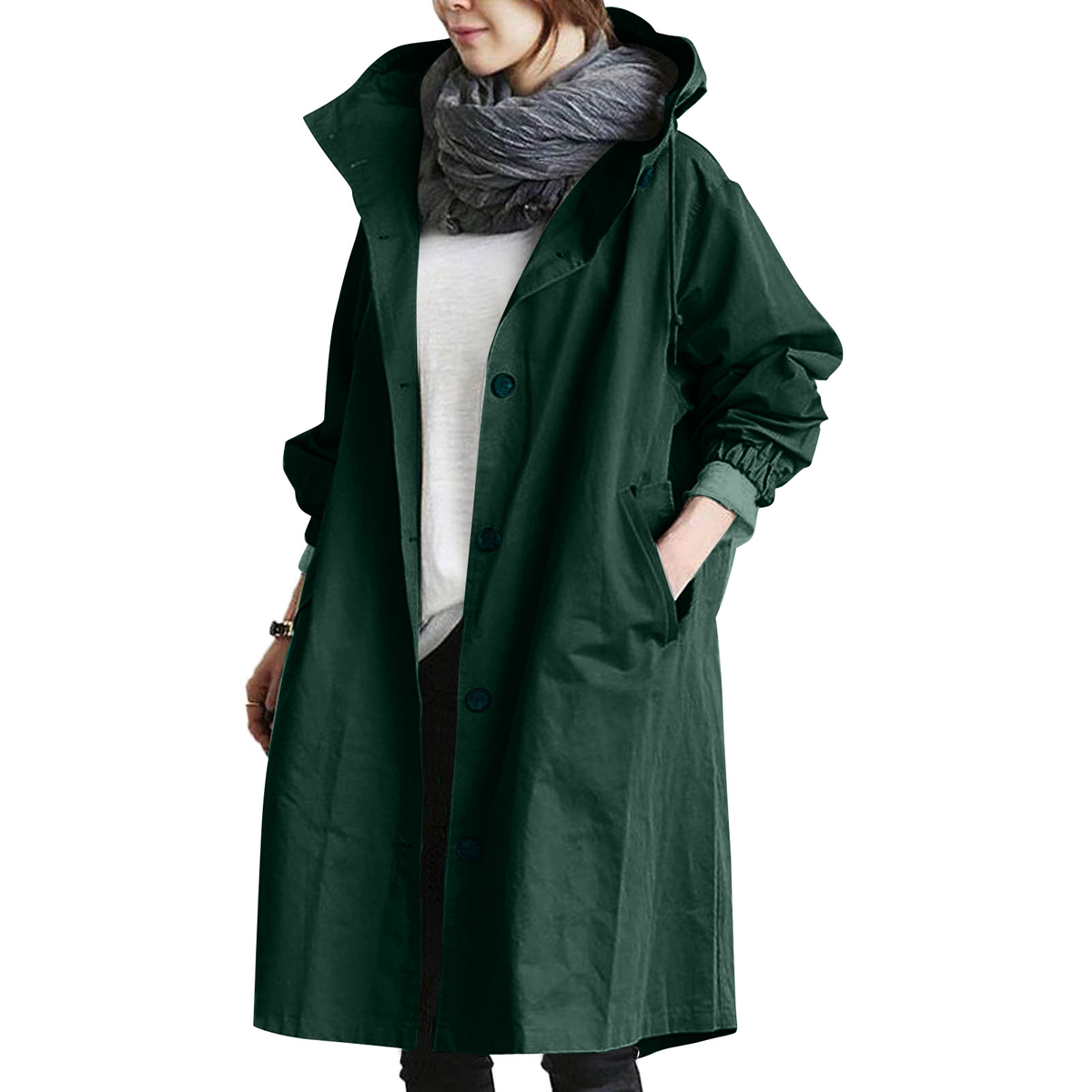 Angela | Trench Long à Capuche pour Femme - Image 4