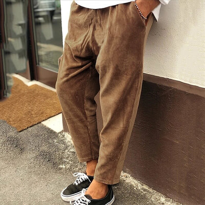 Ghislain | Pantalon court côtelé tendance pour hommes - Image 1