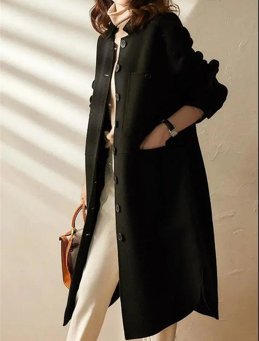 Manuelle | Manteau Long Boutonné Femme - Image 1
