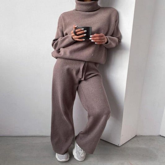 Delia | Ensemble de détente deux pièces en tricot pour femme - Image 2
