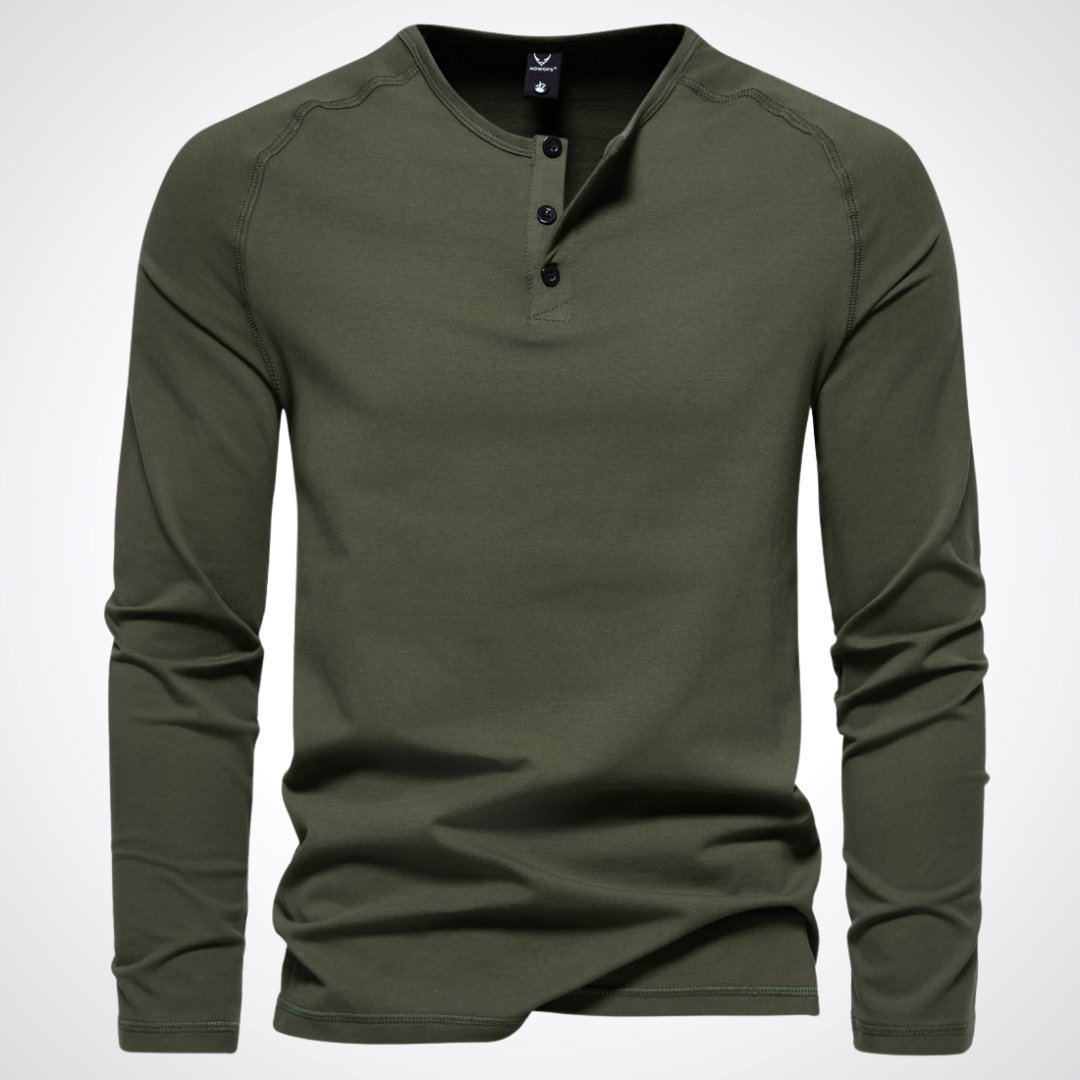 Titouan | Chemise Henley Décontractée à Manches Longues pour Homme - Image 1