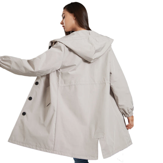 Maude | Manteau Long Trapèze à Capuche pour Femme - Image 2