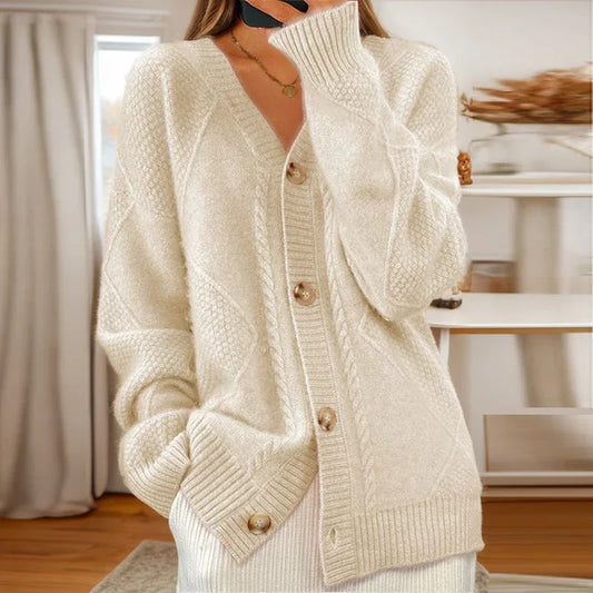 Joséphine | Cardigan Femme Col en V Boutonné - Image 1