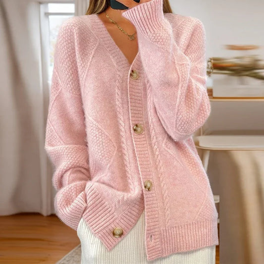 Joséphine | Cardigan Femme Col en V Boutonné - Image 2
