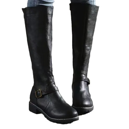 Michèle | Bottes hautes à talon bloc et boucle pour femmes - Image 5