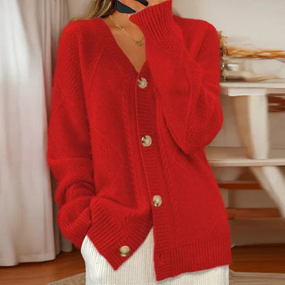 Joséphine | Cardigan Femme Col en V Boutonné - Image 3