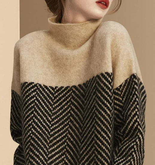 Anastasie | Pull ample à col roulé pour femme - Image 2