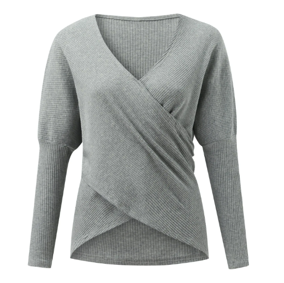 Eva | Pull Femme Cache-Cœur Col V Manches Longues - Image 7