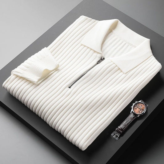 Amar | Pull zippé côtelé pour homme - Image 2