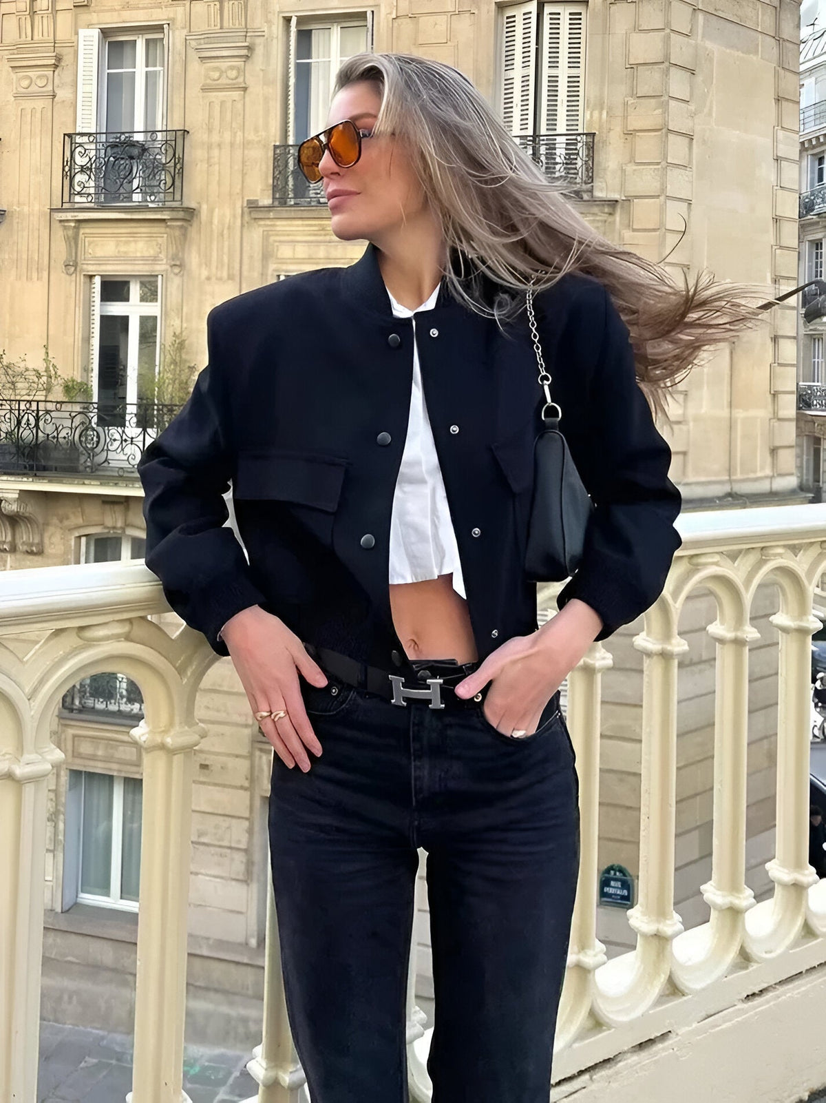 Delphine | Veste Bomber Courte Femme - Image 3