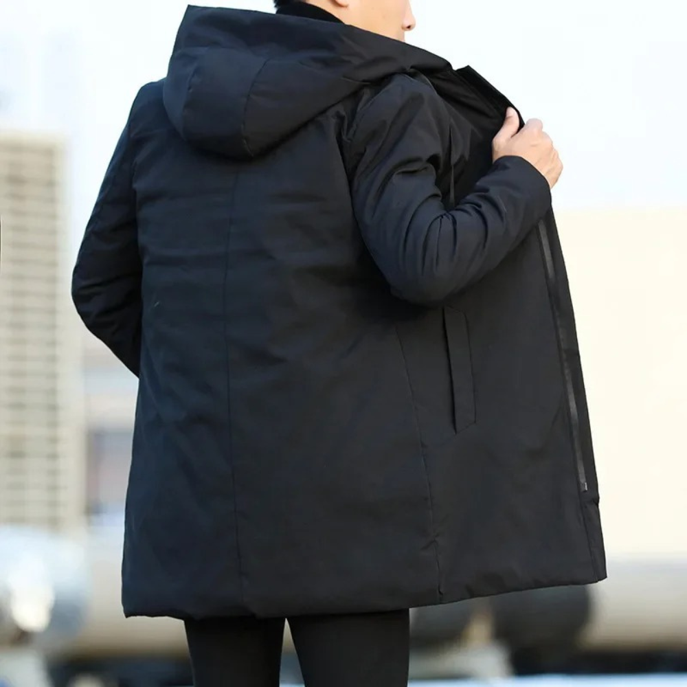 Serge | Veste mi-longue à capuche pour homme - Image 2