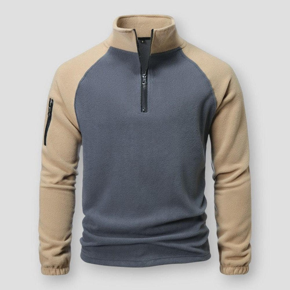 Jean | Pull Homme Col Zippé 1/4 - Image 1