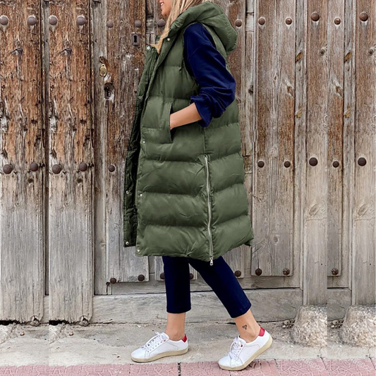 Alyssa | Veste Longue Rembourrée à Capuche pour Femme - Image 1