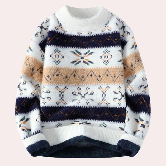 Amar | Pull rayé à col rond pour homme - Image 2