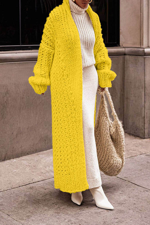 Sarah | Cardigan Long Tricot Grosse Maille Oversize Femme - Image 10