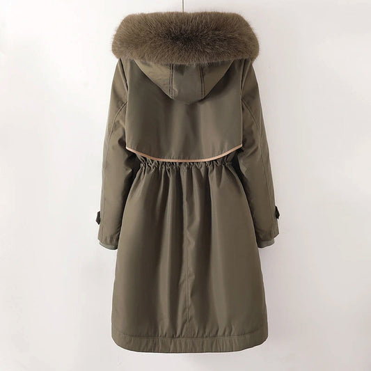 Pénélope | Parka à Capuche Femme avec Cordon de Serrage à la Taille - Image 2