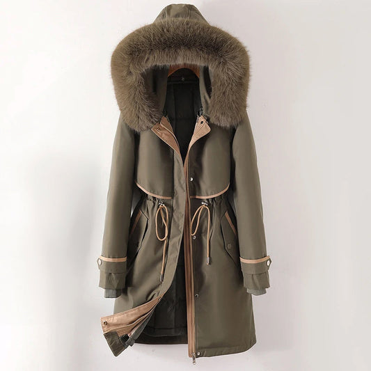 Pénélope | Parka à Capuche Femme avec Cordon de Serrage à la Taille - Image 1